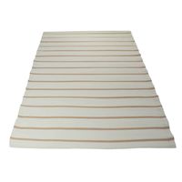 Dywan zewnętrzny na balkon i taras 120x180 cm – wodoodporny, Brązowo- Białe Pasy ES-02A