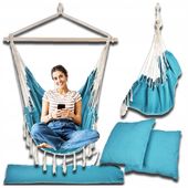 FOTEL WISZĄCY OGRODOWY BRAZYLIJSKI BUJANY HUŚTAWKA HAMAK KOKON + 2
