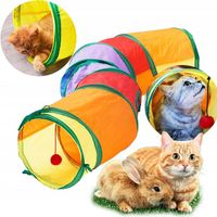 ZABAWKA TUNEL DLA KOTA SZELESZCZĄCY DŁUGI TUNEL DLA KOTA Z ZABAWKAMI XXL