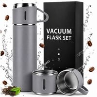 termos 500 ml + 3 kubki zestaw termiczny stal nierdzewna turystyczny