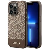 Etui Guess do iPhone 14 Pro Max, Brązowy, MagSafe