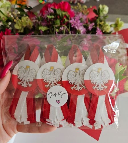 Narodowe kotyliony 11 listopada flaga orzeł przypinki basic agrafka na Arena.pl