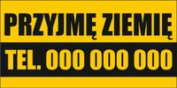 Baner REKLAMA PRZYJMĘ ODDAM ZIEMIĘ GRUZ 200X100