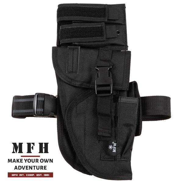 Kabura na Udo "Tactical" dla Praworęcznych, Czarna, MOLLE - 100% Poliester zdjęcie 2