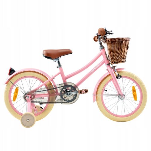 Bezpieczny Różowy rowerek dziecięcy 16" dla dziewczynki 4 5 lat na prezent na Arena.pl