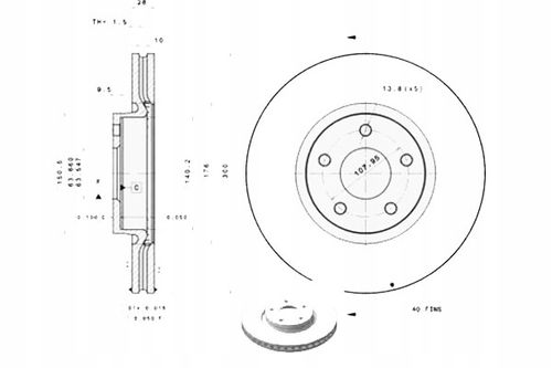 TARCZA HAM PRZOD 300X28 V BREMBO na Arena.pl
