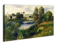 Landscape at Vétheuil, Auguste Renoir - obraz na płótnie 30x20 cm