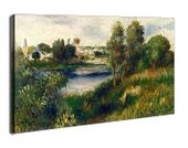Landscape at Vétheuil, Auguste Renoir - obraz na płótnie 30x20 cm