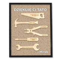 Obraz w RAMIE PODZIĘKOWANIE Prezent na Dzień Taty