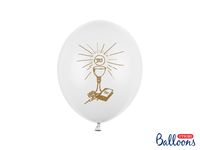balony  6szt  27cm KOMUNIA ŚWIĘTA IHS  SB12P-109Z