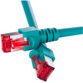 Kabel krosowy patchcord S/FTP CAT 6A LSZH 0.25m zielony securityNET 10Gbit