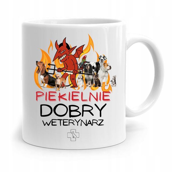 Kubek Dla Weterynarza Piekielnie Dobry Weterynarz Z Nadrukiem Ze Zdjęciem zdjęcie 1