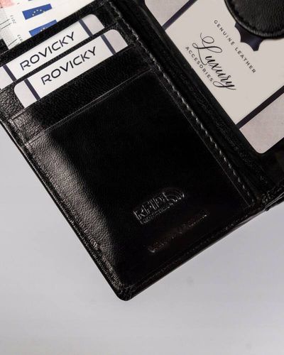 skórzany portfel damski z systemem rfid protect - rovicky na Arena.pl