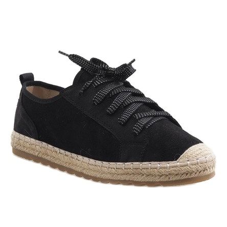Czarne espadryle sznurowane BB02P r.36 na Arena.pl