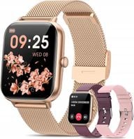 Smartwatch damski, beżowy, tryb sportowy, multi funkcje