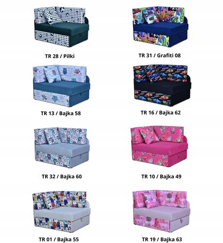 Narożnik dziecięcy Bambino rozkładany pojemnik łóżko dzieci materac kubuś na Arena.pl