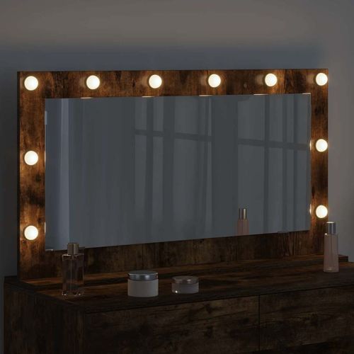 Lustro toaletowe Ze LED Lights Dąb wędzony 100 x 55 x 18 cm na Arena.pl