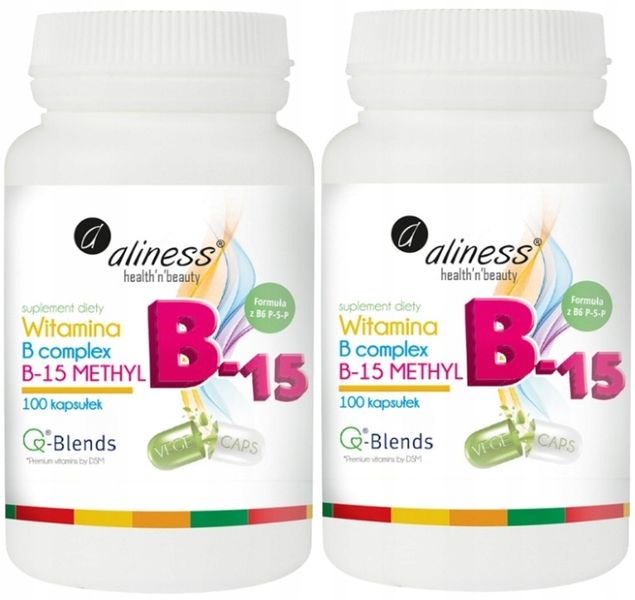 ALINESS Witamina B Complex B-15 Methyl kompleks witamin z grupy B 2x100kaps zdjęcie 1