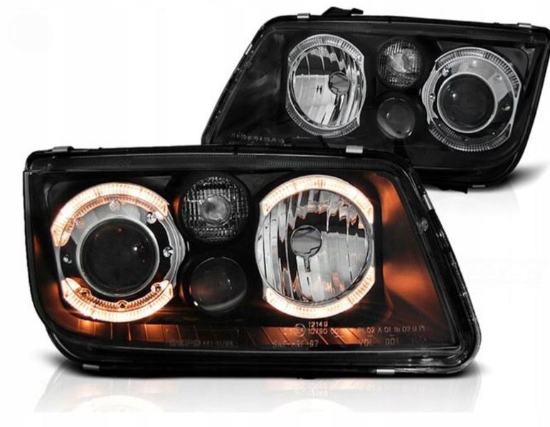 LAMPY Reflektory VW BORA Od 1998 Do 2005 RINGI ANGEL EYES DEPO HALOGEN NOWE zdjęcie 3