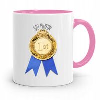 Kubek Różowy Prezent Dla Szefa Szef Na Medal #1 Z Nadrukiem Ze Zdjęciem