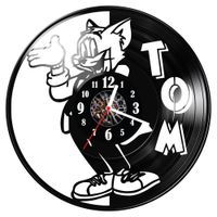 Zegar ścienny z płyty winylowej Tom i Jerry 1612.14