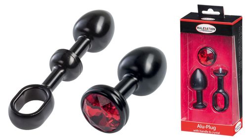 malesation alu-plug with handle & crystal small, black na Arena.pl