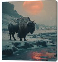 Obraz 90x100cm Żubrowy Monolit