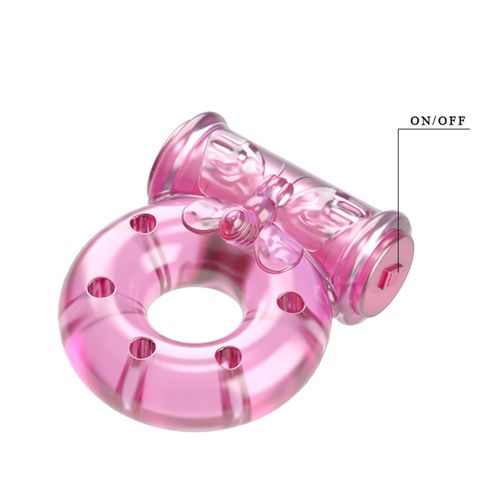 vibrating cock ring & condom set - pink na Arena.pl