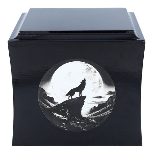 Urna z wilkiem Czarna na Arena.pl