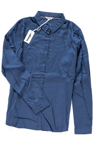 KOSZULA WRANGLER SOLID SHIRT BLUE INDIGO W5202LR41 S na Arena.pl