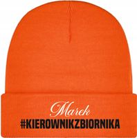 Czapka zimowa TWÓJ WŁASNY HAFT IMIĘ NAPIS kierownik zbiornika DLA MORSA