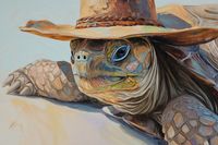 Plakat 30x20cm Żółwi Kapelusznik