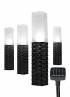 LAMPKI SOLARNE OGRODOWE RATTANOWE SOLAR 4szt 43cm