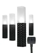 LAMPKI SOLARNE OGRODOWE RATTANOWE SOLAR 4szt 43cm