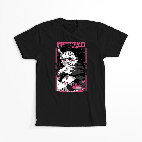 Koszulka Czarna Demon Slayer / Kimetsu no Yaiba / Miecz zabójcy demonów - WYBIERZ KOLOR KOSZULKI I FASON Damska L na Arena.pl