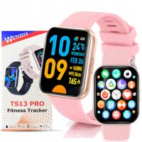 Smartwatch męski / damski - rozmowy, sport, zdrowie, IP68, Różowy Ciśnienie