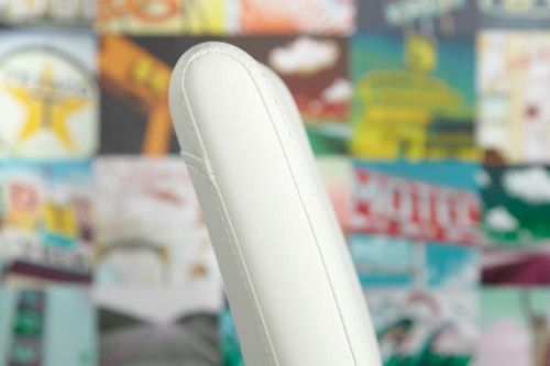 Invicta Krzesło Hampton Białe - Ekoskóra, Chrom na Arena.pl