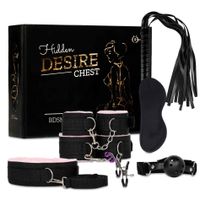 zestaw kajdanek bdsm fetish b series z różowym futerkiem
