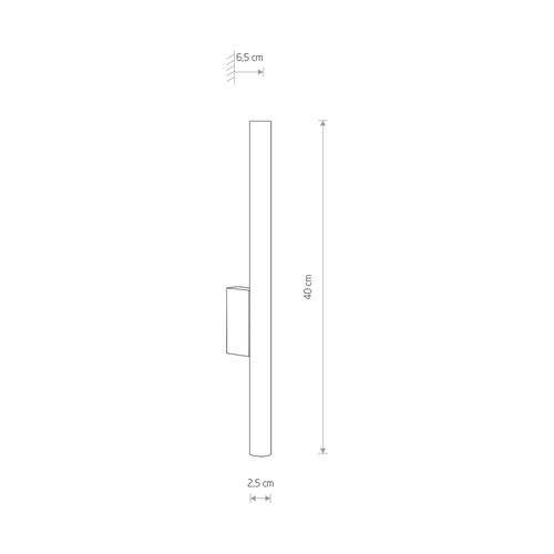 Metalowy kinkiet minimalistyczny Laser 10563 Nowodvorski brązowy na Arena.pl