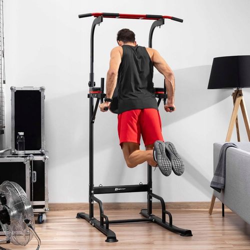 Stacjonarne poręcze treningowe regulowane drążek do ćwiczeń brzucha dipów na Arena.pl