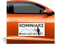 Magnes na samochód reklama magnetyczna 60x30 różne wzory KOMINIARZ