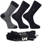 Skarpetki Męskie Bawełniane Wysokie Garniturowe MORAJ Zestaw 3-PARY 39-42