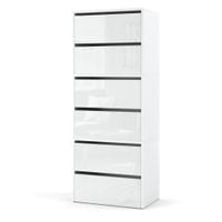 Szafka Na Buty Wysoka Regał Stojak Obuwie Do Przedpokoju Półka Biały Połysk