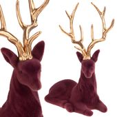 Renifer Welurowy Figurka Dekoracyjna Na Stroik Święta Prezent