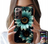 ETUI DO SAMSUNG NOTE 20 ULTRA - NIEBIESKA GERBERA STOKROTKA KWIAT +FOLIA