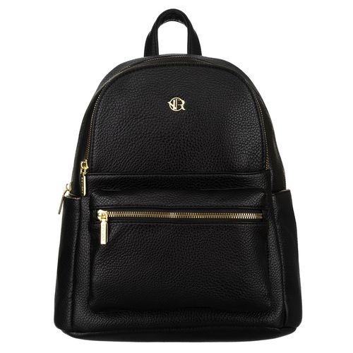 czarny plecak damski skóra ekologiczna z kieszeniami - rovicky na Arena.pl