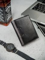 CZARNY SKÓRZANY PORTFEL MĘSKI DUŻY PIONOWY SKÓRA
