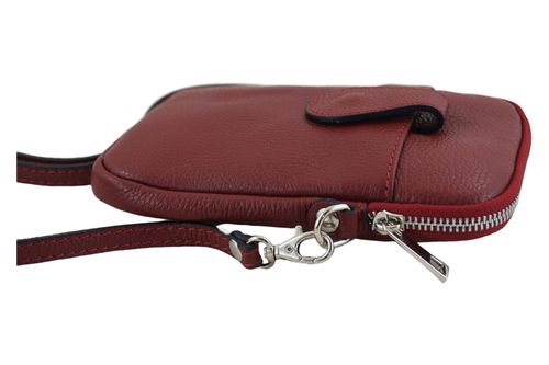 Skórzane etui na telefon - Czerwone na Arena.pl