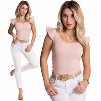 Efektowna Rewelacyjna Bluzka Modne Kolory Elegancka koronkowe rękawki