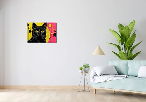 Obraz 60x40cm Neonowy Kocur na Arena.pl